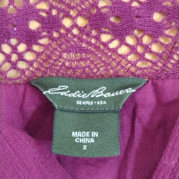 Eddie Bauer Magenta V-neck Fit & Flare Knee Length Dress Size 2 - Picture 9 of 14